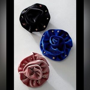 Free People Rosette Stud Pack Brooch and Earring combo nwt